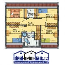 bis 75.000 € Planungsvorschlag für das Haus Drachten von Ideal-Heim-Bau